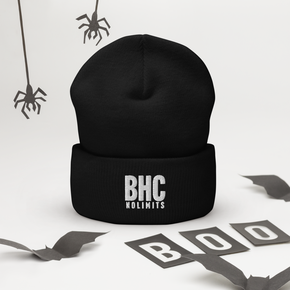 BHC x NOLIMITS 刺繍ニットキャップ 折り込み付き【配送拠点により送料変動】