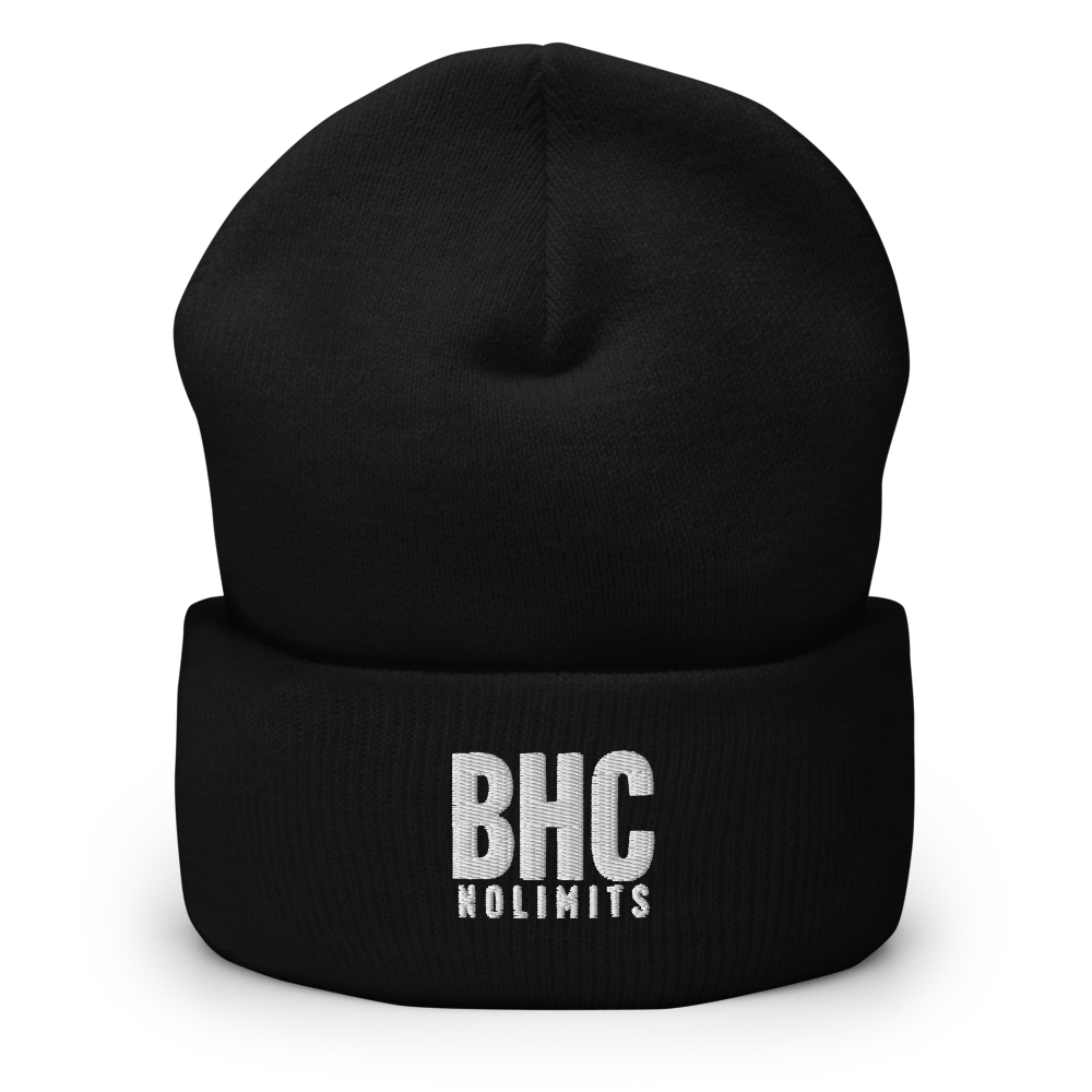 BHC x NOLIMITS 刺繍ニットキャップ 折り込み付き【配送拠点により送料変動】