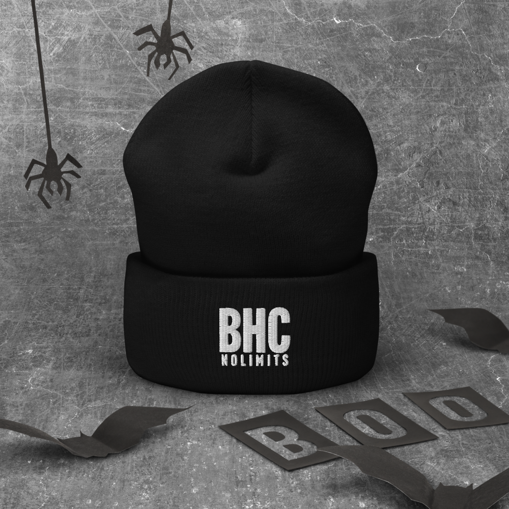BHC x NOLIMITS 刺繍ニットキャップ 折り込み付き【配送拠点により送料変動】