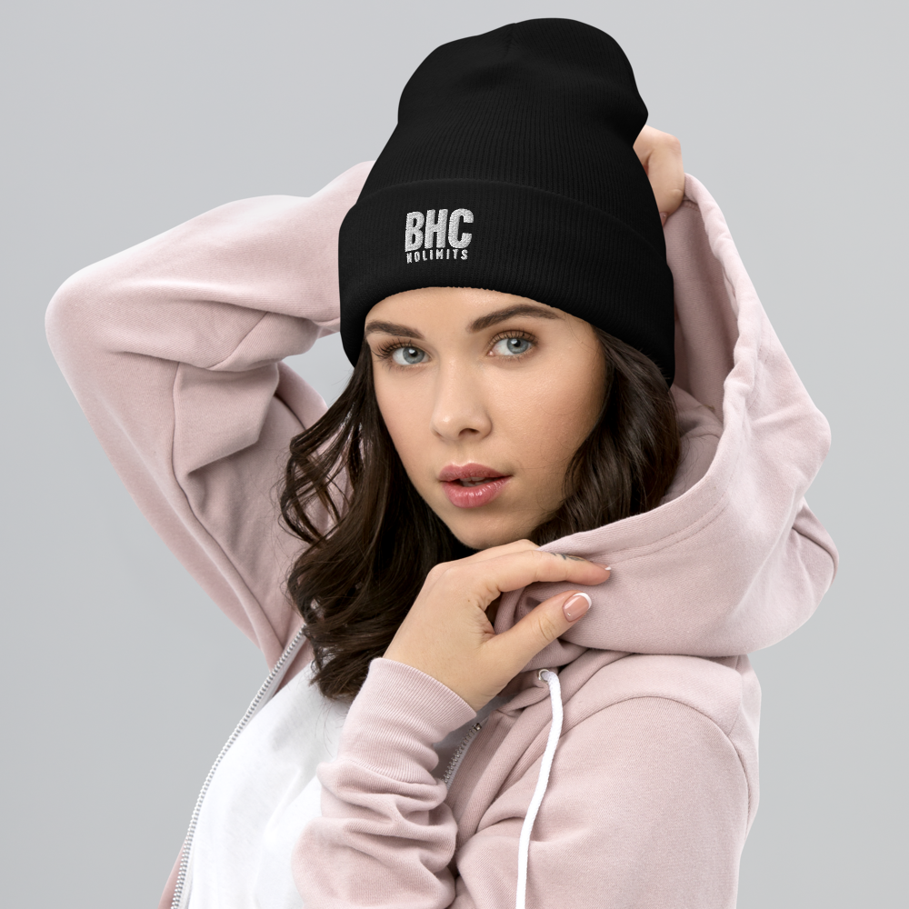 BHC x NOLIMITS 刺繍ニットキャップ 折り込み付き【配送拠点により送料変動】
