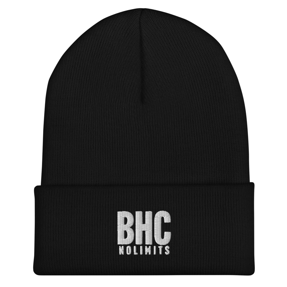 BHC x NOLIMITS 刺繍ニットキャップ 折り込み付き【配送拠点により送料変動】