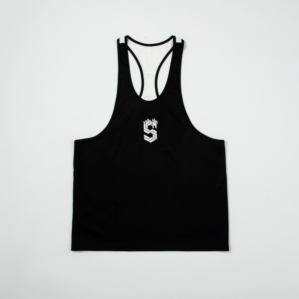 DRAGON REFLECTOR LOGO STRINGER TANK TOP - BLACK