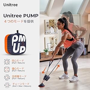 Unitree (ユニツリー) PUMP Pro パンプ プロ スマート ポケットジム 【日本規格認証済み 正規品】 アプリ連携 牽引力設定可能 自宅 電動 ダンベル 筋トレグッズ 運動器具 トレーニングマシン ダイエット (Pro/20kgまで/ネイビー)
