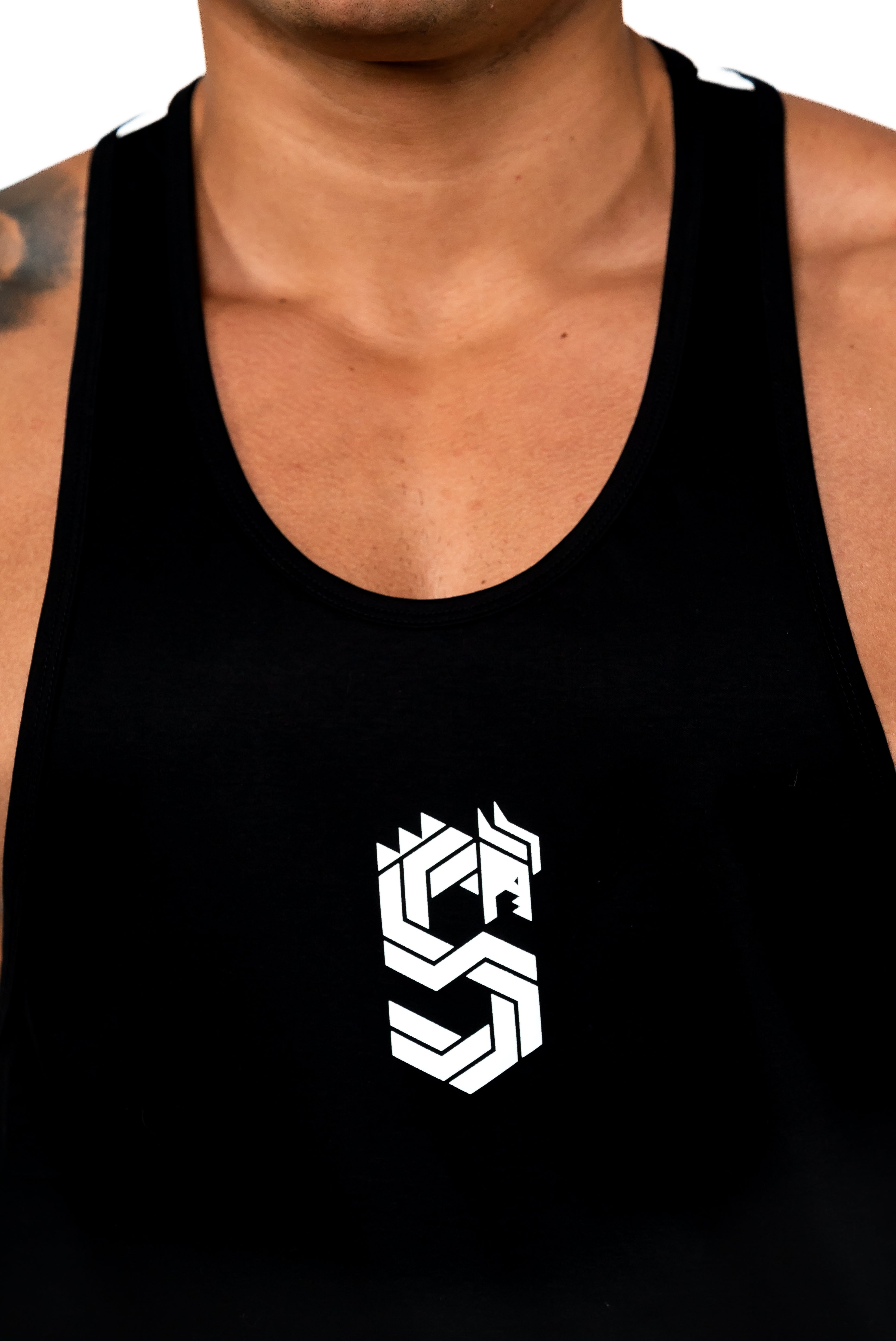 DRAGON REFLECTOR LOGO STRINGER TANK TOP - BLACK