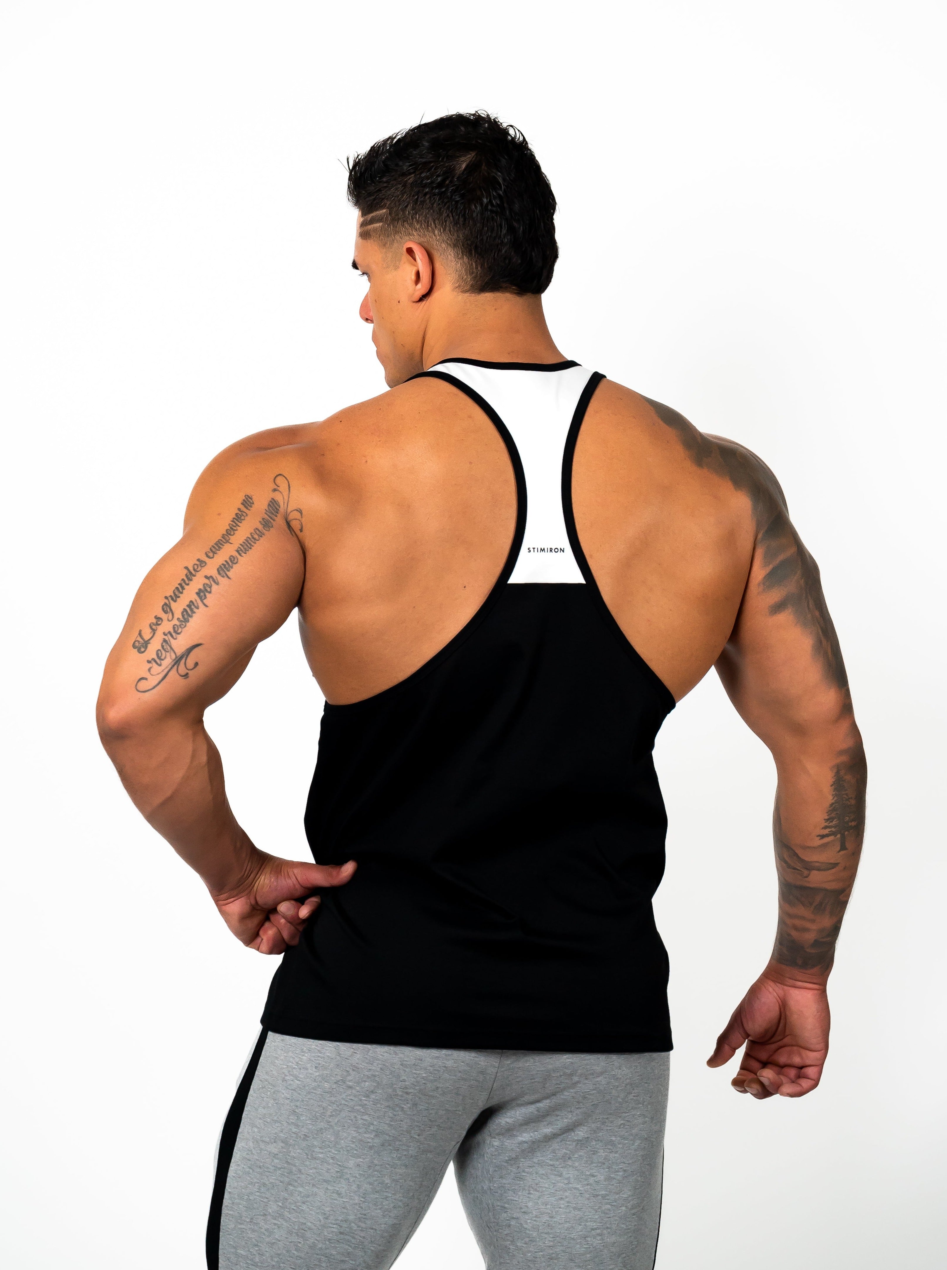 DRAGON REFLECTOR LOGO STRINGER TANK TOP - BLACK