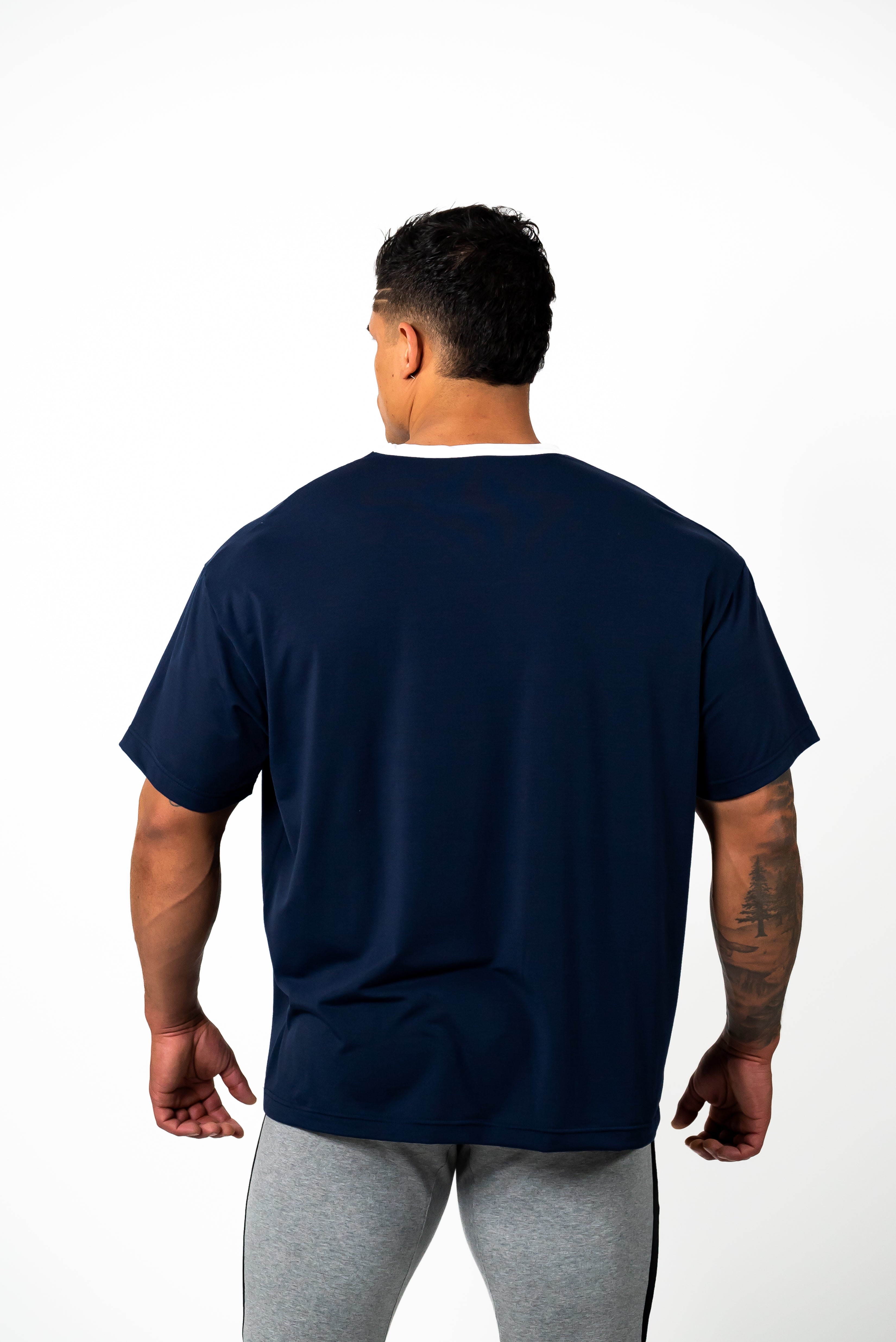 DRAGON LOGO BIG FIT T-SHIRT - NAVY