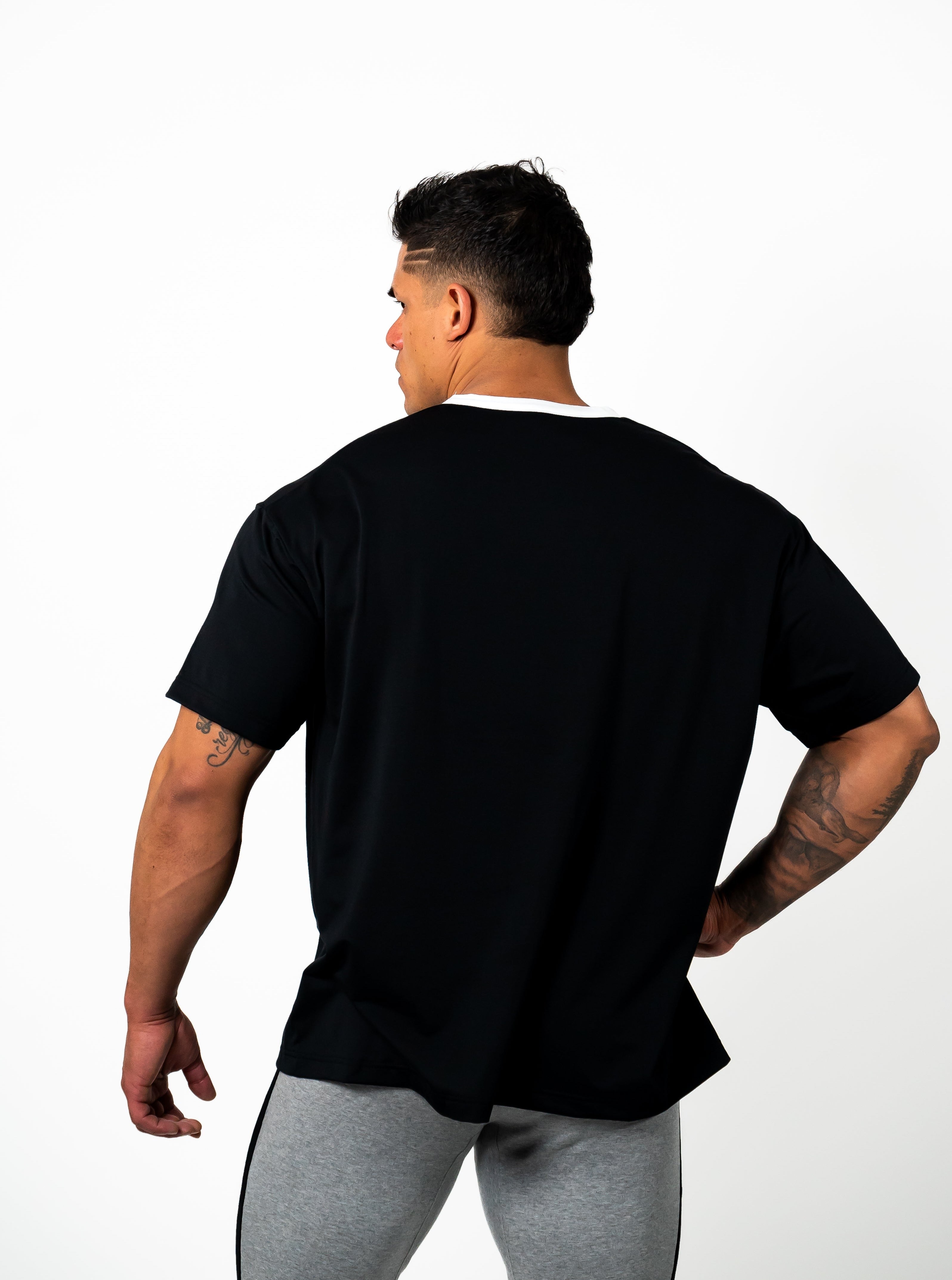 DRAGON LOGO BIG FIT T-SHIRT - BLACK