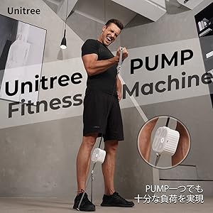 Unitree (ユニツリー) PUMP Pro パンプ プロ スマート ポケットジム 【日本規格認証済み 正規品】 アプリ連携 牽引力設定可能 自宅 電動 ダンベル 筋トレグッズ 運動器具 トレーニングマシン ダイエット (Pro/20kgまで/ネイビー)