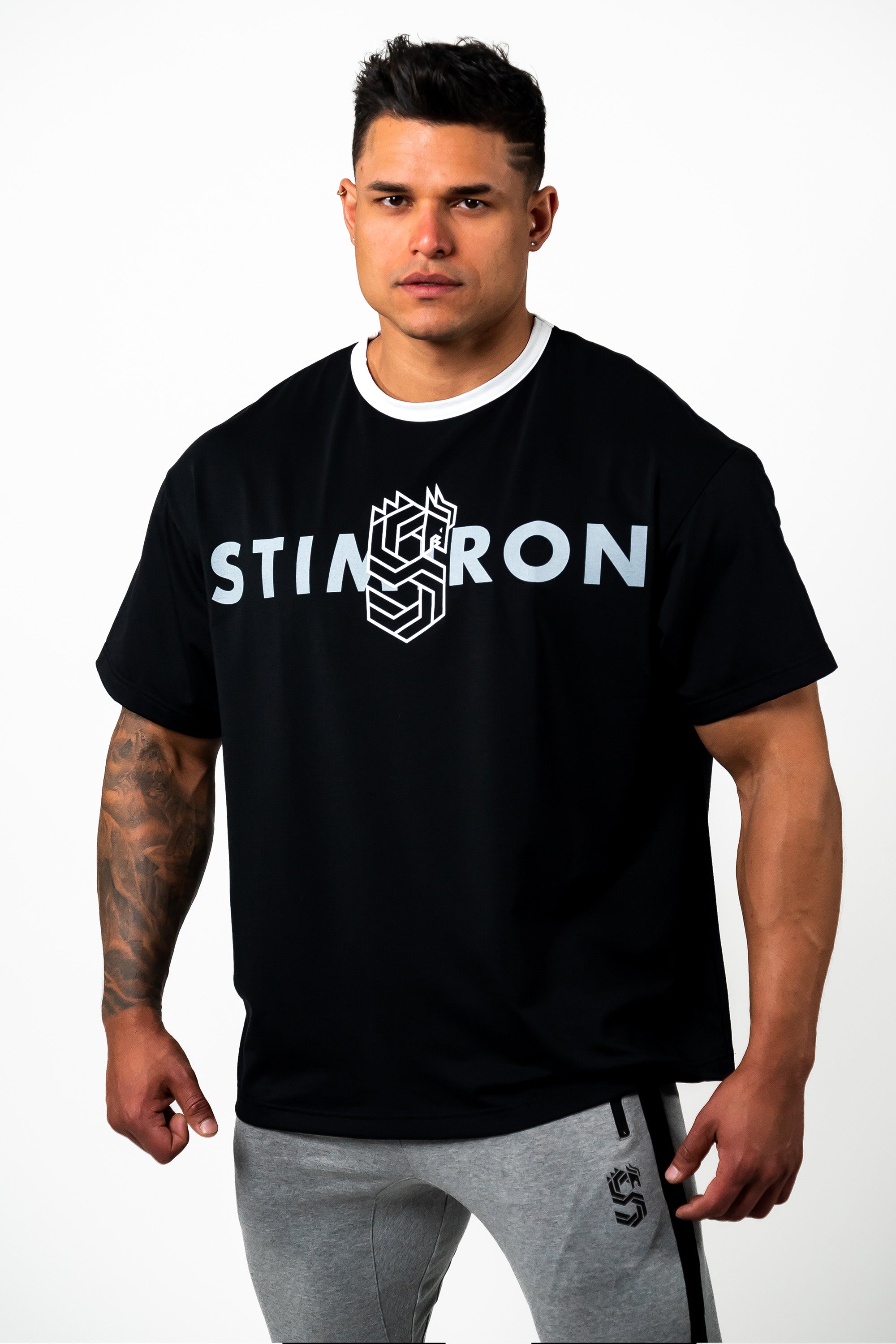 DRAGON LOGO BIG FIT T-SHIRT - BLACK